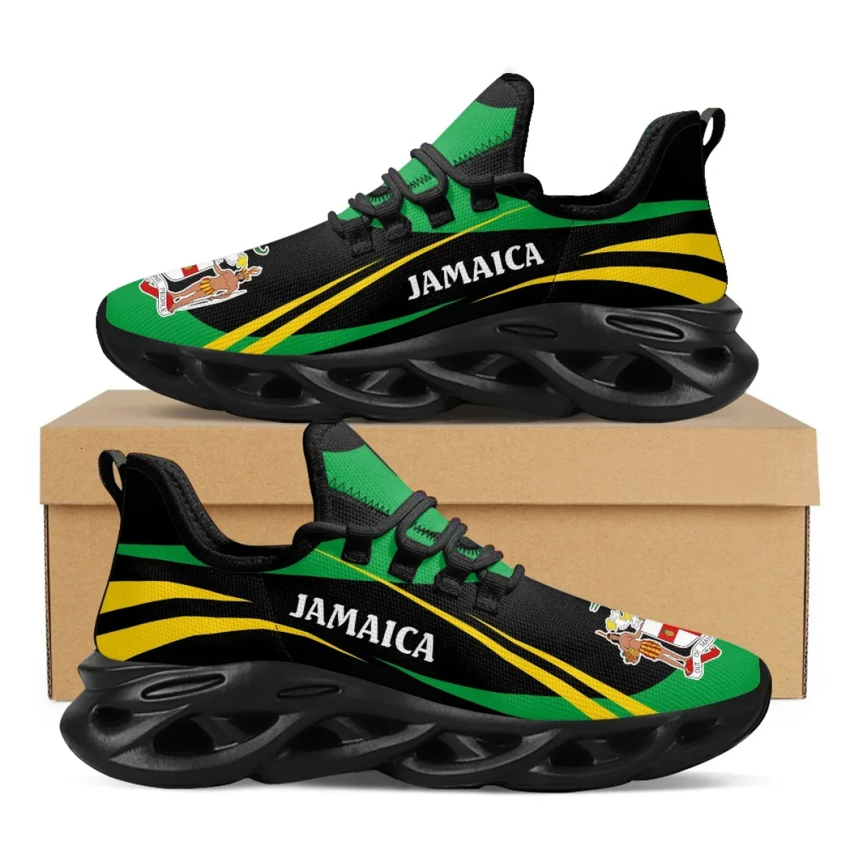 Mesh Trainer Breathable - ジャマイカ国旗プリントシューズメンズスニーカー 2022 ブレードランニングシューズ通気性男性靴トレーナーファッション男性カジュアルシューズ男性用