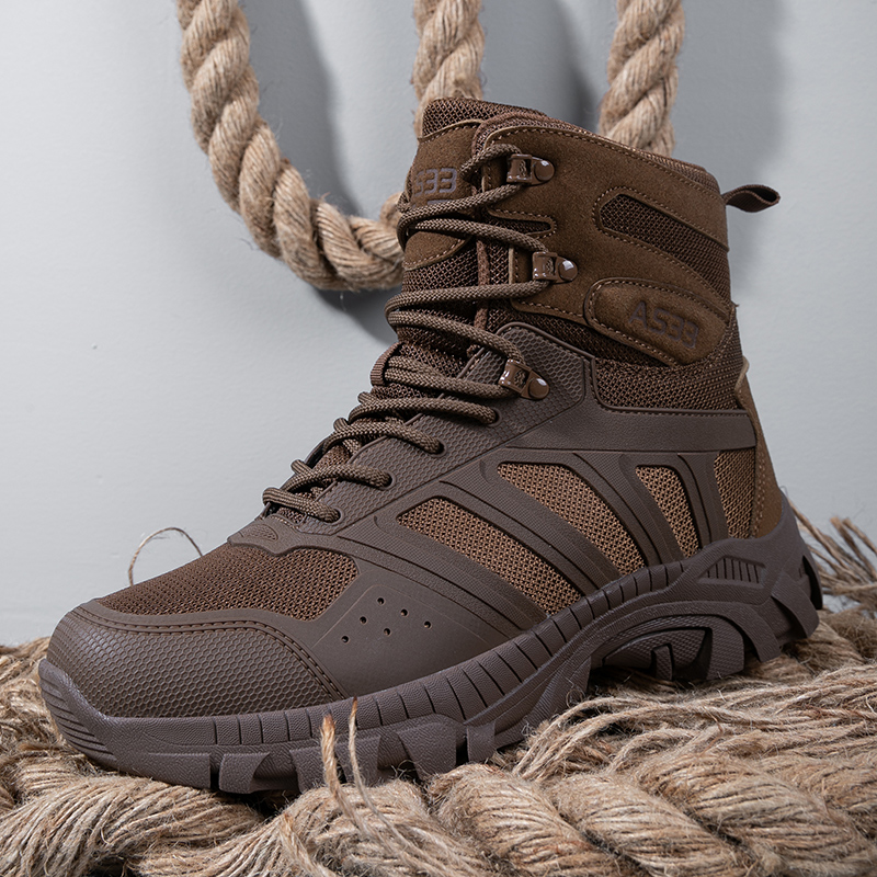 Hiking Boot Waterproof - 男性用タクティカルブーツ、レースアップ、デザートミリタリーワーク、アンクルハイキングシューズ、クライミングシューズ、アーミーブーツ、ユニセックス、男性用防水、サパティーヤス（スペイン語で靴の意味）男性用
