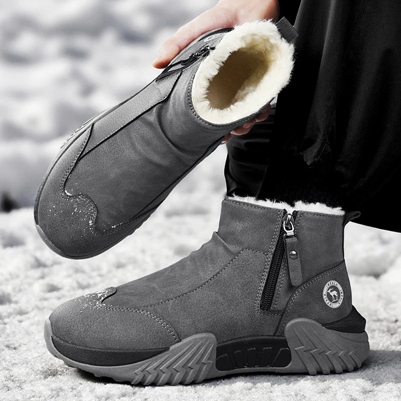 Hiking Boot Waterproof - 冬のスノーブーツノンスリップカジュアルシューズ防水ハイトップ旅行登山ハイキングシューズランニングスニーカー Zapatos Hombre