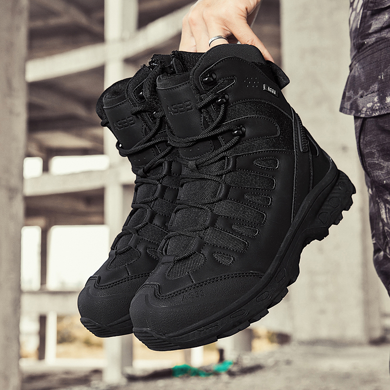 Hiking Boot Waterproof - メンズタクティカルブーツ レースアップ ブランド アンクルハイキングシューズ デザートワークブーツ 防水