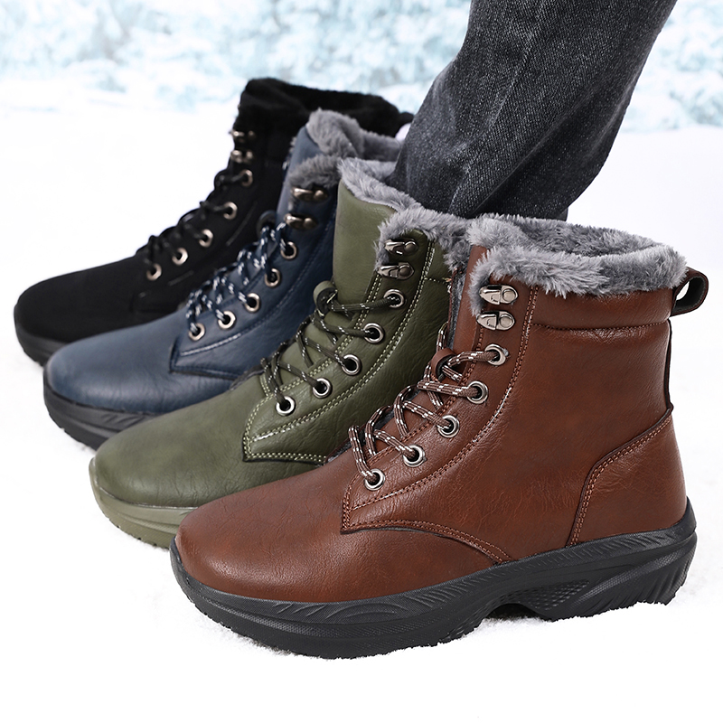 男性冬のスノーブーツ防水ワイドトゥスニーカースーパー保温紳士 - Hiking Boot Waterproof のレビューと価格