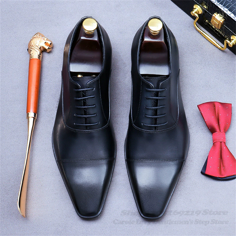男性オックスフォード革靴新しいビジネススーツ牛革本革レトロス - Men Shoes Formal のレビューと価格