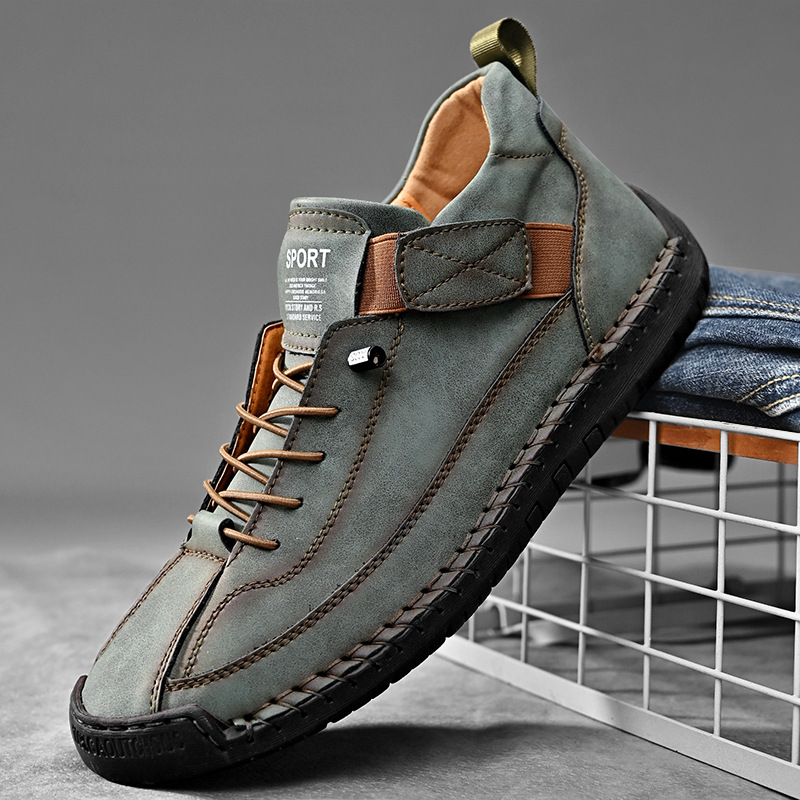 手作り革メンズシューズカジュアルスリッポンローファー通気性の - Men'S Shoes Size 43 In Us のレビューと価格
