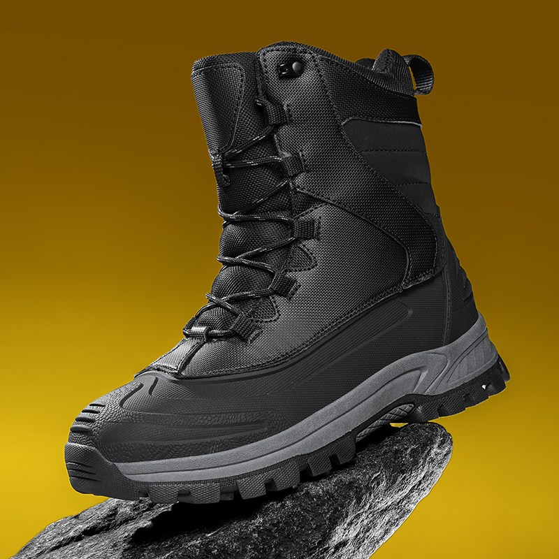 メンズノンスリップ暖かいハイキングシューズ冬用ハイカットスノ - Hiking Boot Waterproof のレビューと価格