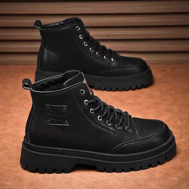 高品質メンズブーツプラットフォームハイキング高級英国スタイル - Hiking Boot Waterproof のレビューと価格