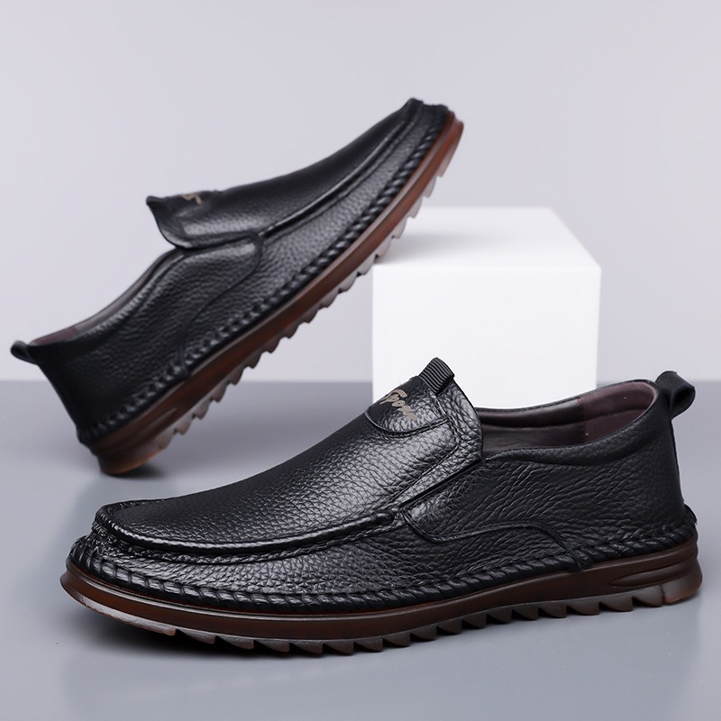 メンズ本革靴 2026 春 ソフトソール 滑り止め 手作り  - Men'S Shoes Size 43 In Us のレビューと価格