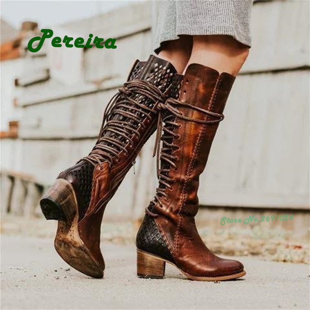 Cowboy-メンズレースアップブーツ,ヴィンテージレザーシ - Men'S Shoes Size 43 In Us のレビューと価格