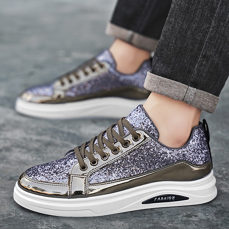 ゴールドメンズスニーカー 2025 新しい高級ファッションス - Men'S Shoes Size 43 In Us のレビューと価格