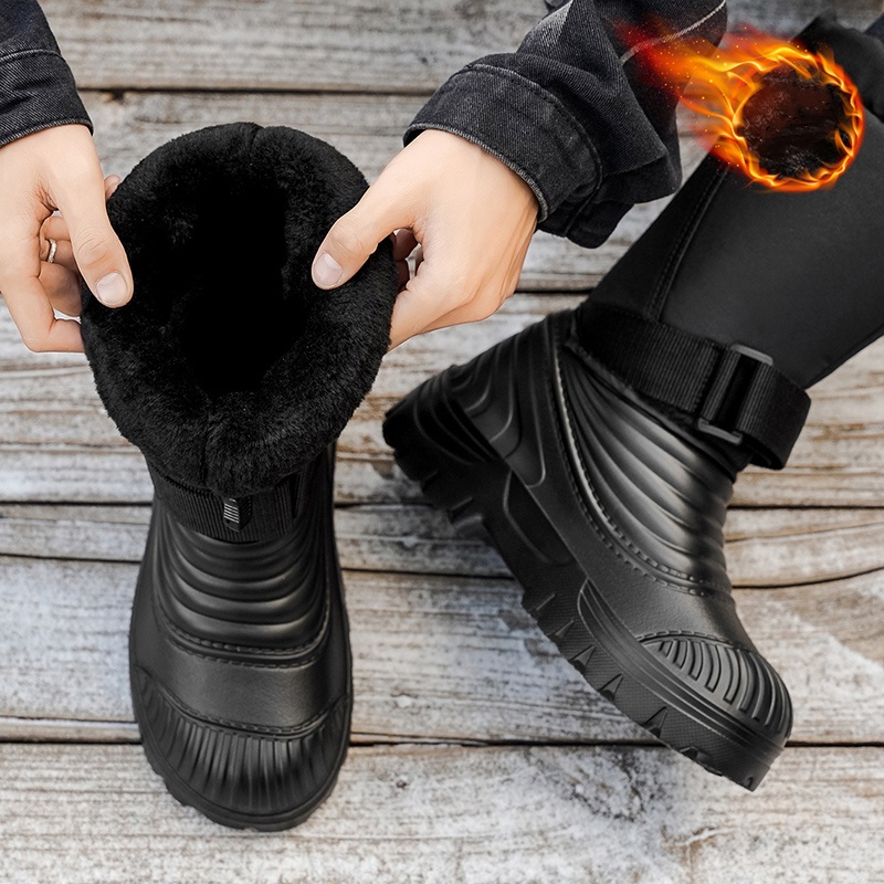 メンズ 秋冬用 新しいスノーブーツ、フリース裏地と厚手、防寒 - Hiking Boot Waterproof のレビューと価格