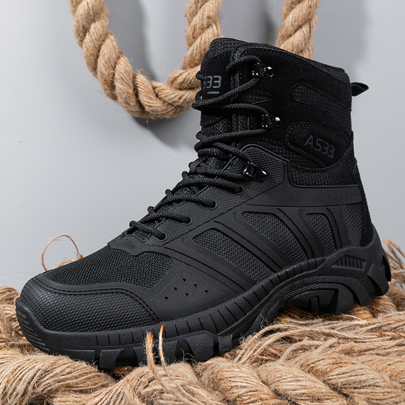男性用タクティカルブーツ、レースアップ、デザートミリタリーワ - Hiking Boot Waterproof のレビューと価格