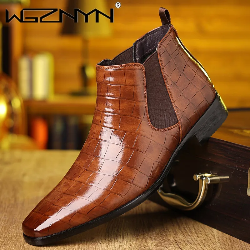高級サイズ 39 〜 48 男性チェルシーブーツブランドレト - Men Shoes Formal のレビューと価格
