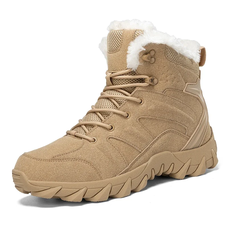 男性冬の戦術的なブーツレースアップ軍事ハイキング靴作業足首砂 - Hiking Boot Waterproof のレビューと価格
