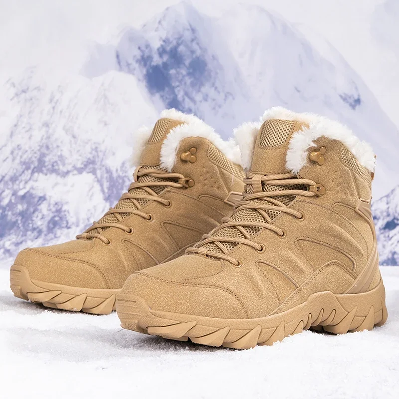 男性冬の戦術的なブーツレースアップ軍事ハイキング靴作業足首砂 - Hiking Boot Waterproof のレビューと価格