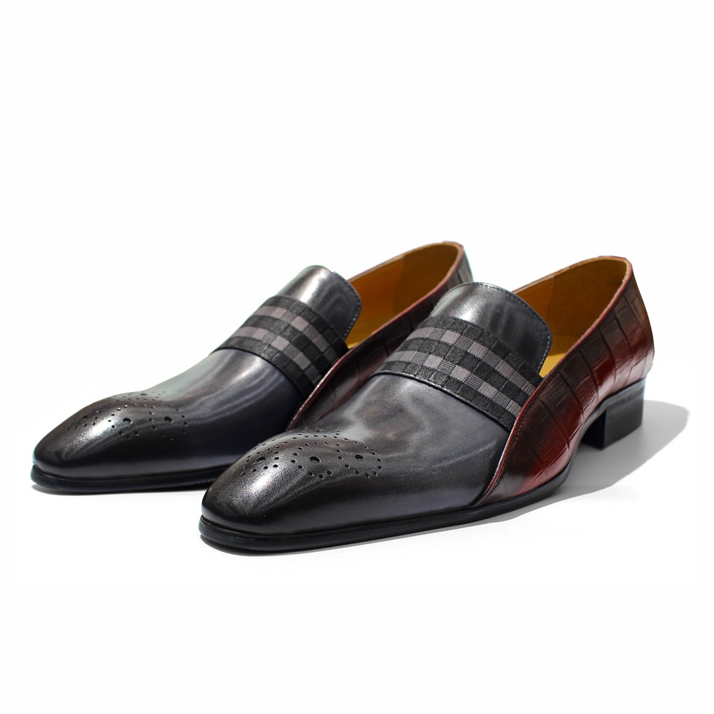メンズファッションローファー牛革グレーレッド混合ストライプ弾 - Men Shoes Red Tape のレビューと価格