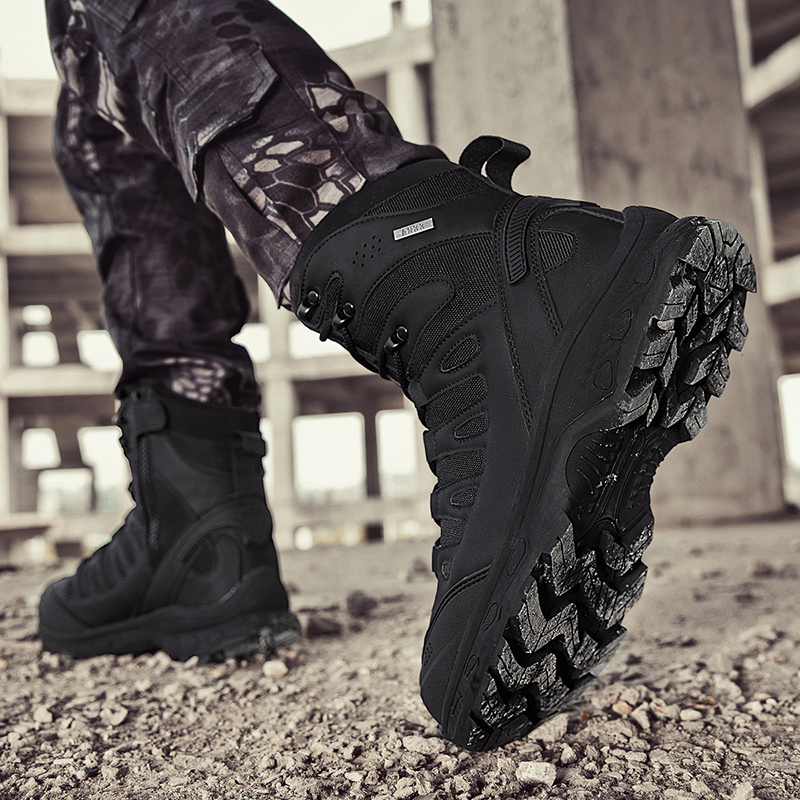 新しい男性の戦術的なブーツ軍事ブランド狩猟ハイキング靴足首防 - Hiking Boot Waterproof のレビューと価格