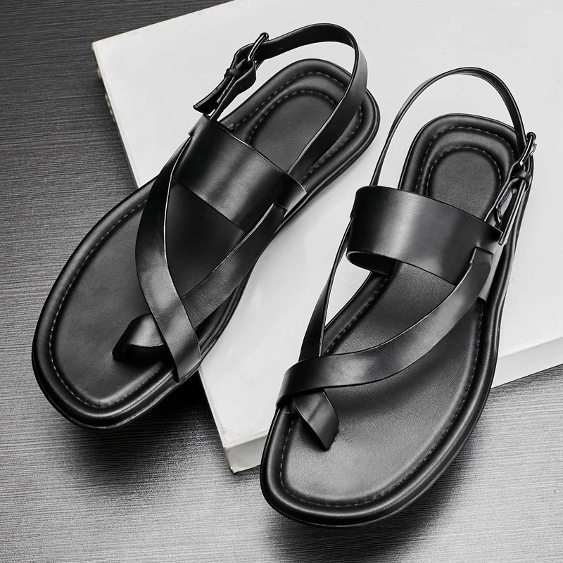 本革メンズサンダル高級手作り品質快適な 2026 夏の新ファ - Men'S Shoes Size 43 In Us のレビューと価格