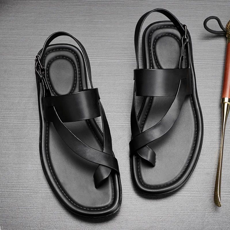 本革メンズサンダル高級手作り品質快適な 2026 夏の新ファ - Men'S Shoes Size 43 In Us のレビューと価格