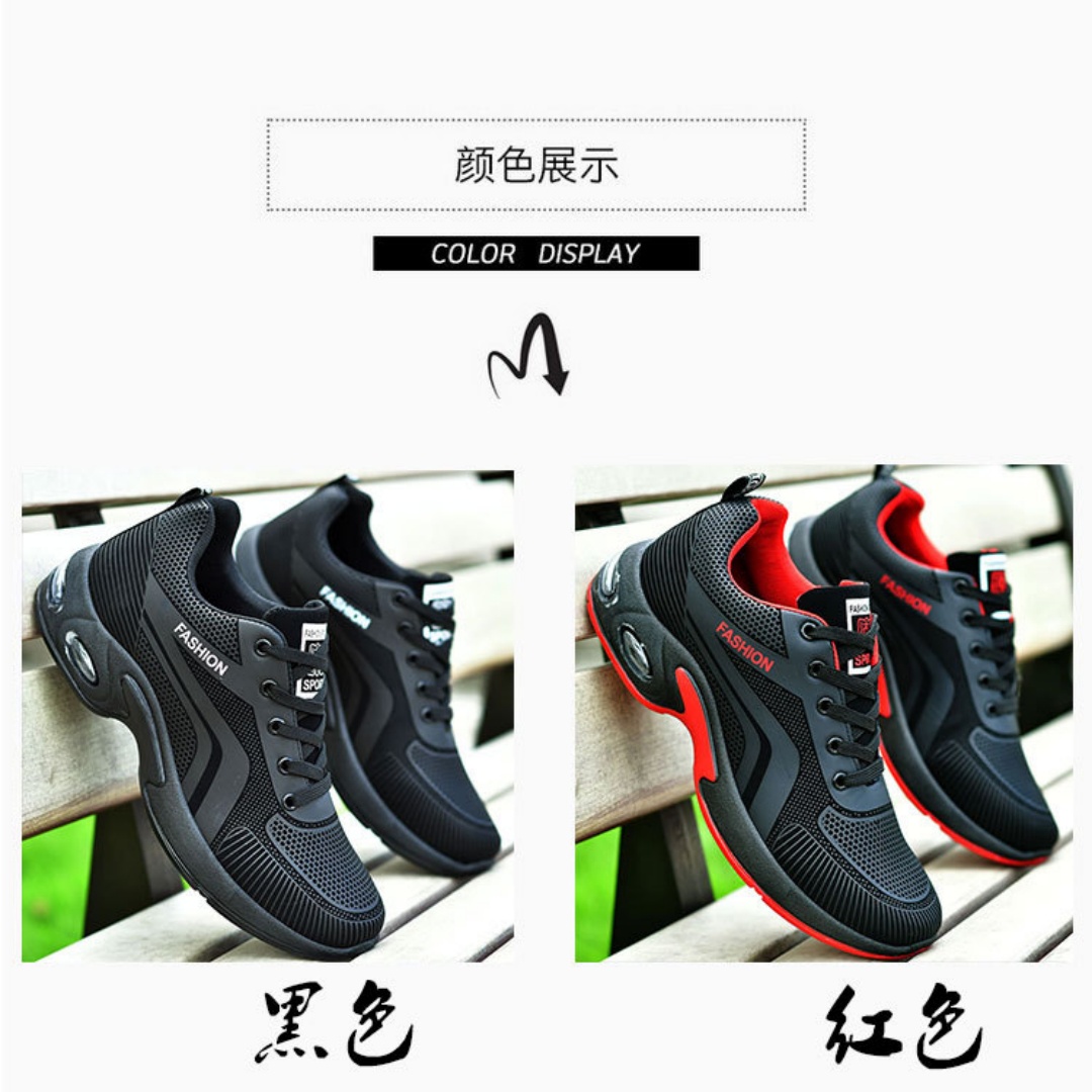 メンズカジュアルスニーカー新通気性スポーツシューズ男性春のフ - Mesh Trainer Breathable のレビューと価格