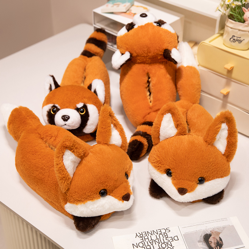 男性と女性のためのかわいい赤いパンダフォックススリッパ、暖か - Men Shoes Red Tape のレビューと価格