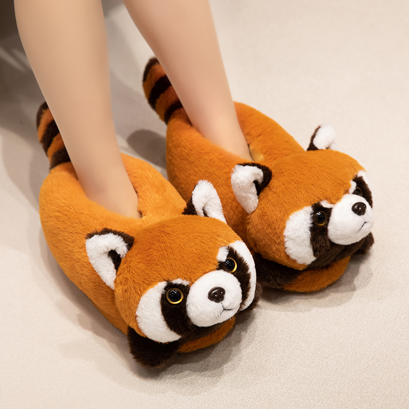 男性と女性のためのかわいい赤いパンダフォックススリッパ、暖か - Men Shoes Red Tape のレビューと価格