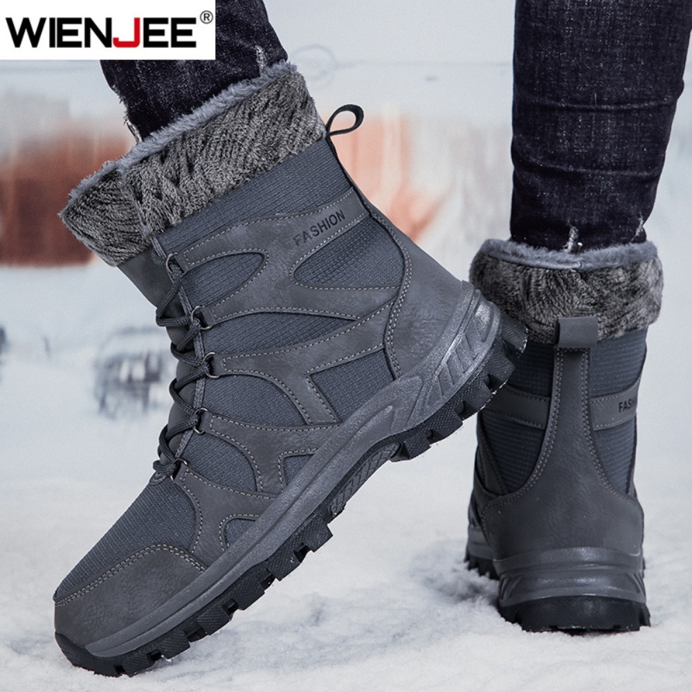 ブランドメンズ冬靴防水メンズブーツ暖かい豪華なカップルスノー - Hiking Boot Waterproof のレビューと価格