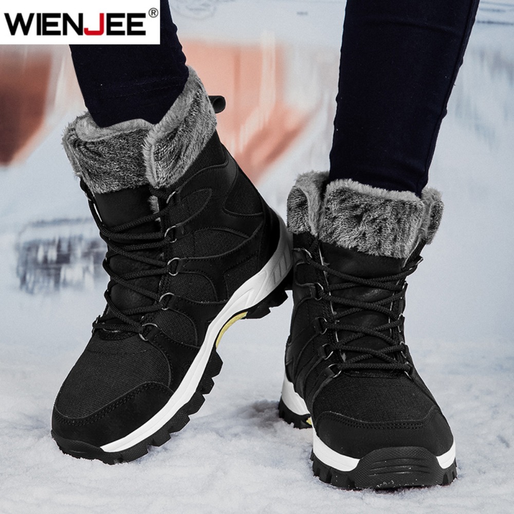 ブランドメンズ冬靴防水メンズブーツ暖かい豪華なカップルスノー - Hiking Boot Waterproof のレビューと価格