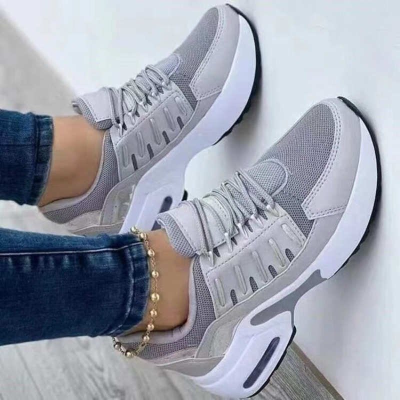 レディースファッションスニーカープラットフォームエアクッショ - Mesh Trainer Breathable のレビューと価格