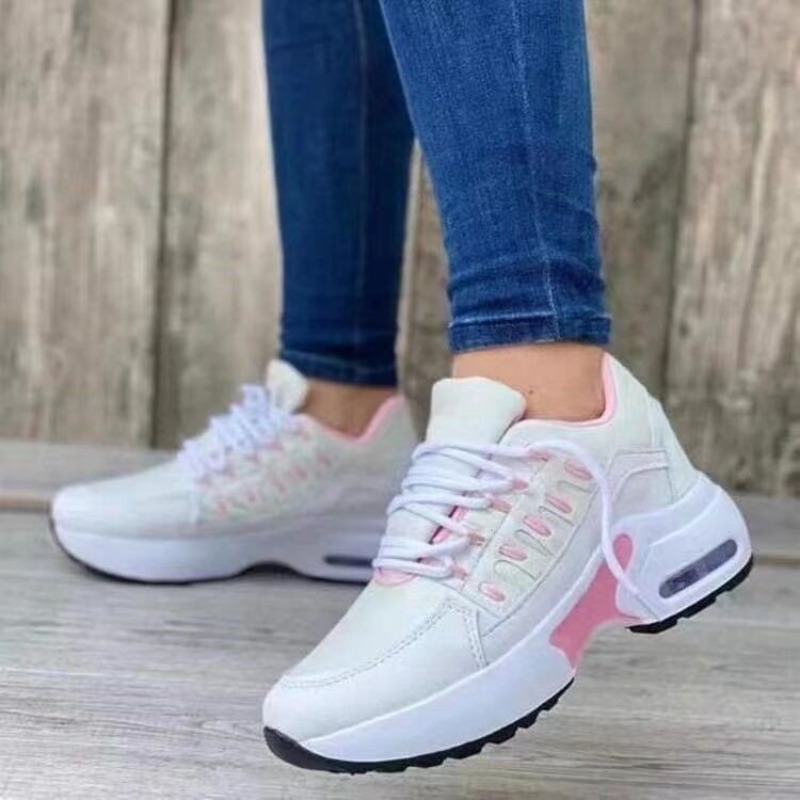 レディースファッションスニーカープラットフォームエアクッショ - Mesh Trainer Breathable のレビューと価格