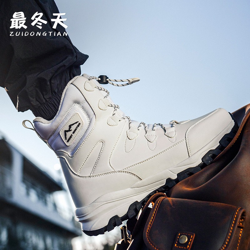 冬のメンズハイトップブーツカップル綿ブーツ厚い豪華な暖かいス - Hiking Boot Waterproof のレビューと価格