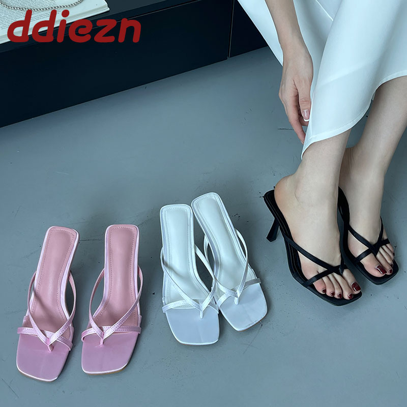 ピンクのファッションスクエアトゥ女性薄いかかとの靴女性のフリ - Men'S Shoes Size 43 In Us のレビューと価格